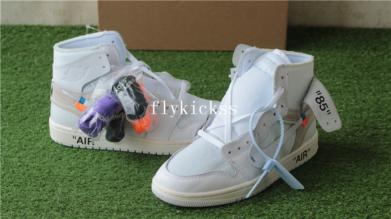 Authentic Air Jordan 1 Off White White 2018